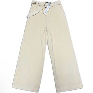 NWT MINKPINK thea cord pant cream wide leg corduroy white medium